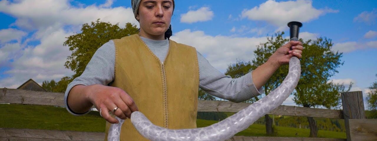 A Unique Ancient Method of Making Sausage in the Mountains